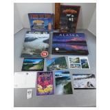 Alaskan souvenirs, post cards, books & Ulu knife