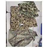 Cammo shirts, L and one pants
