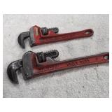 2 Ridgid pipe wrenches 6" & 8" Ridge Tool Co