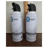 Onn electronic dusters 10oz cans.mostly full