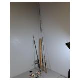 Fishing Poles, 1 with Spincast Reel & Tackle