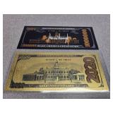 *2020 and diamond Trump foil novelty notes