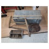 Large Wooden Box Covered with Metal 35"x15"x15",