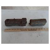 Metal Toy Train Engine & Passenger Car