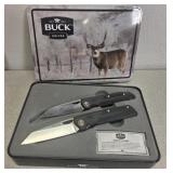 New Buck knife knives in tin