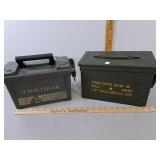 2 Ammo Cans, 1- Metal,  1- Plastic