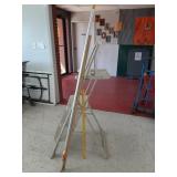 > step ladder approx 56" ht & Poles for painting