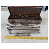 Vtg. Craftsman tool box drive socket set