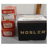 6.5 mm sweedish empty brass casings & bullets