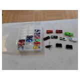 8 Hot Wheels & 16 Small Die-Cast Cars in 2 Sided