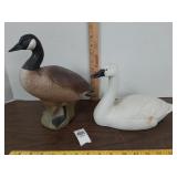Ceramic Goose and swan decor