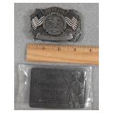 Belt buckles: NRA 125 years  & 1985