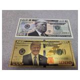 Trump gold foil note
