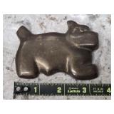 Brass dog paperweight