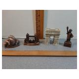 miniature landmark replicas: Sydney opera,  tower