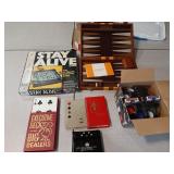 Backgammon, stay alive, cards ,poker chips & more