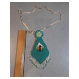 vintage Native American bead medallion necklace
