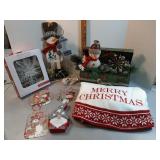 Christmas Decor: tree skirt,  tree topper +