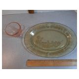 Mid Century Federal Glass Company serving platter