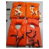 3 adult & 1 child life jackets