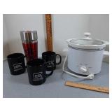 Mini crock pot,  mugs & tumbler