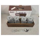 Parini grill master glass jar condiment set