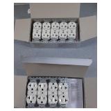 19 new Legrand electrical duplex outlets