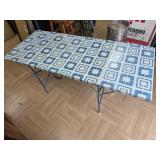 Retro steel folding table