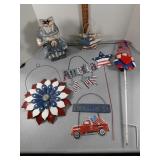 American patriotic metal yard art