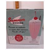 Summer Treats box 4 milkshake glasses  w/