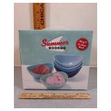 Summer Treats set 6- 10 oz porcelain bowls. New