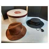 Wool fedora,  Chia wide brimmed hat & hat box