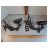 2- Victorian cast iron wall bracket made to hold