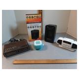 Heater, clock radio, mini speaker & radio WORKS
