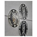 Family motor home plaques