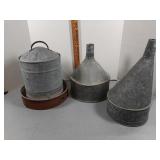 Galvanized funnel &  feeder