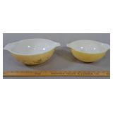 Pyrex 4qt & 2 1/2qt Bowls, 1- Shenandoah Pattern