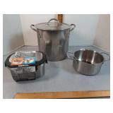 Stock pot, bean/ sauce pot & insulated food