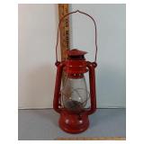 American camper red kerosene hurricane lantern