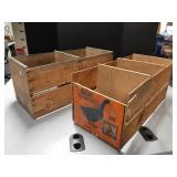 2- wood crates: Blue Goose Rio Grande Valley