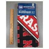 Nebraska apron, potholder, oven miter. New