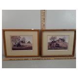 2 - framed art by Donna Wolfkill. Overall size