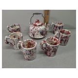 ceramic splatterware tea set