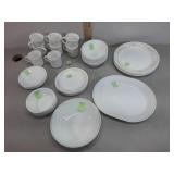 Corelle dishes set Peach Garland pattern.