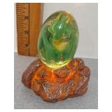 Green dragon acrylic glass egg& led lava rock