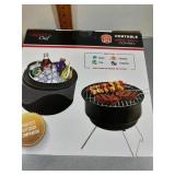 Portable 10.25 "  grill & case. New