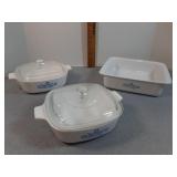 Corningware 8x8, 2- 1 qt baking and casseroles