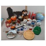 Mugs, bear, Western metal art, & more