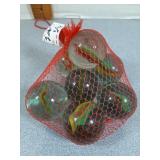 Vtg. 7 tiger Eye large shooter marbles