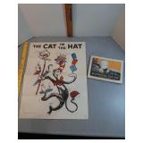 Mid Century Cat in the Hat poster & Blueberries